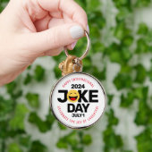 International Joke Day lachend gezicht Sleutelhanger (Hand)