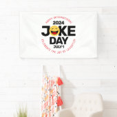 International Joke Day lachend gezicht Spandoek (Insitu)