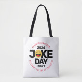 International Joke Day lachend gezicht Tote Bag (Voorkant)