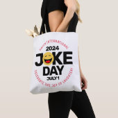 International Joke Day lachend gezicht Tote Bag (Dichtbij)