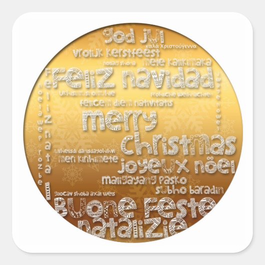 International Kerstmis Navidad Greeting S Sticker (Voorkant)