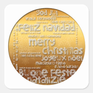 International Kerstmis Navidad Greeting S Sticker