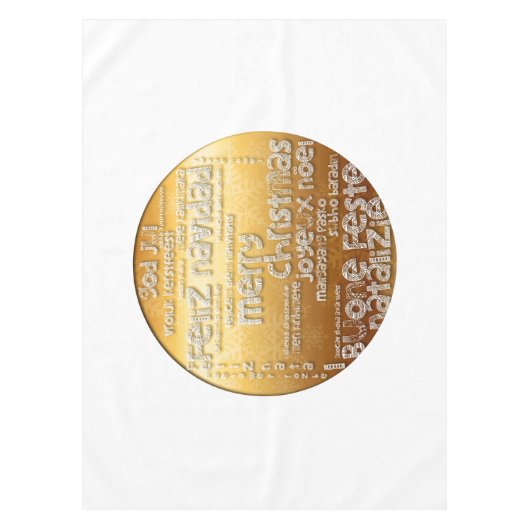 International Kerstmis Navidad Noel Tablecloth Tafelkleed (Voorkant)