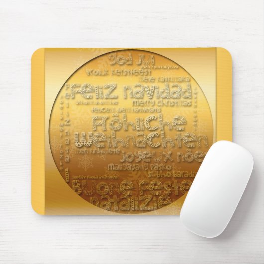 International Kerstmis Weihnachten Mousepad Muismat (Met muis)