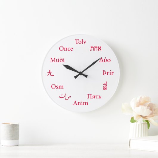 International Languages Clock Grote Klok (Huis)