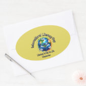 International Literacy Day. Key to Life. Ovale Sticker (Envelop)