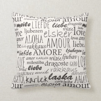 International Love Script Pillow Kussen