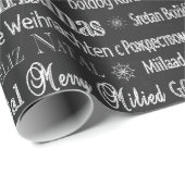 International Merry kersttree Wrapping Paper Cadeaupapier (Rol Hoek)