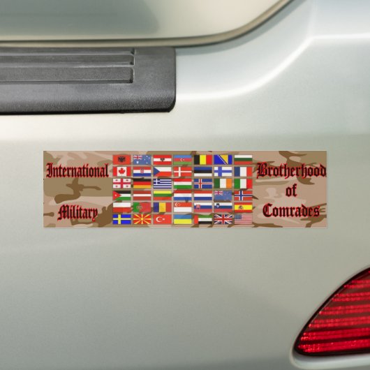 International Military Bumpersticker (Op auto)