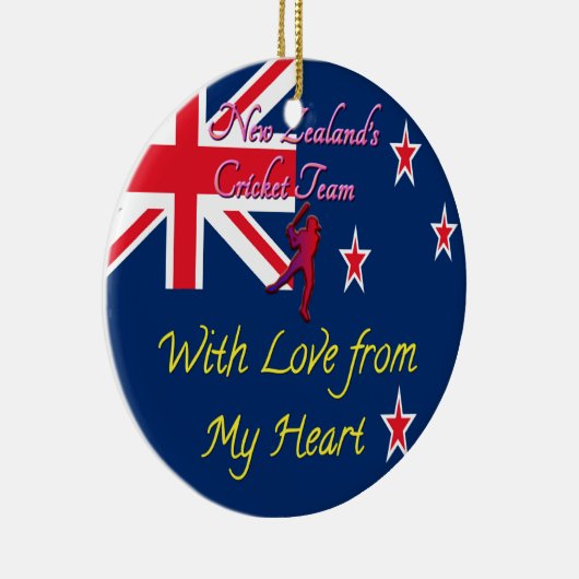 International New Zealand Cricket Keramisch Ornament (Rechts)