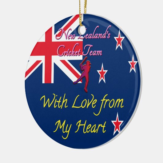 International New Zealand Cricket Keramisch Ornament (Links)