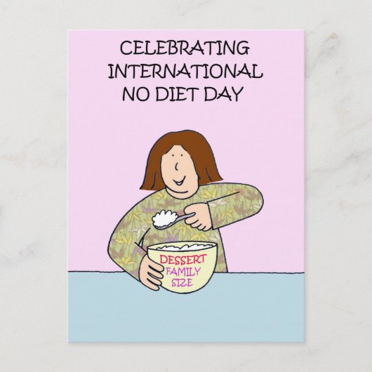 International No Diet Day - 6 mei Briefkaart (Voorkant)