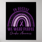 International Overdose Awareness Day Paars Boho R Poster (Voorkant)