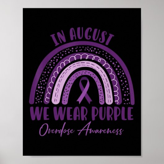 International Overdose Awareness Day Paars Boho R Poster (Voorkant)