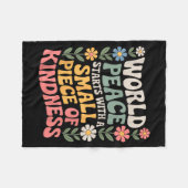 International Peace Day Insring World Kindness Day Fleece Deken (Voorkant (Horizontaal))