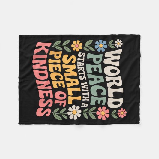 International Peace Day Insring World Kindness Day Fleece Deken (Voorkant (Horizontaal))