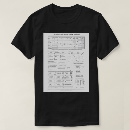 International Phonetic Alphabet IPA T-shirt (Design voorkant)