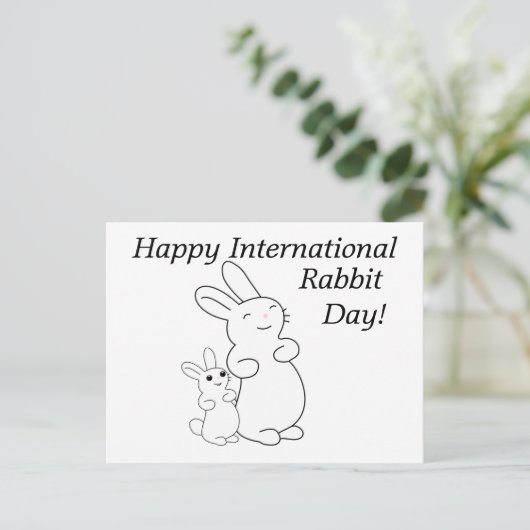 International Rabbit Day Briefkaart (Staand voorkant)