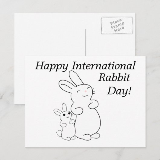International Rabbit Day Briefkaart (Voorkant / Achterkant)