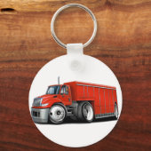 International Red Delivery Truck Sleutelhanger (Voorkant)