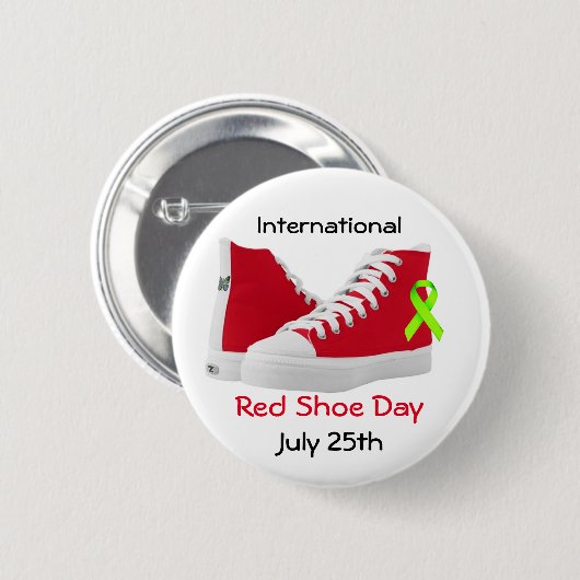 International Red Shoe Day Button (Voorkant /achterkant)
