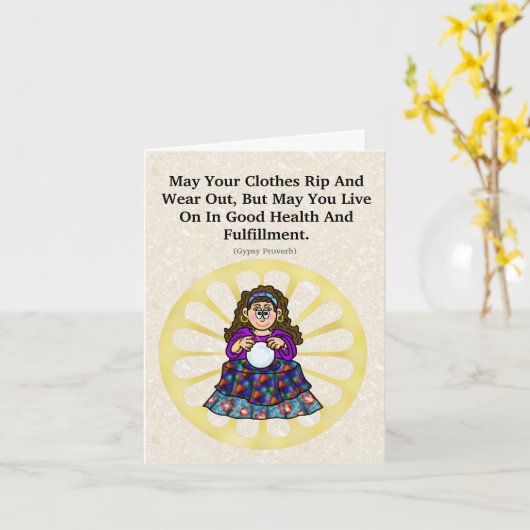 International Roma Day Gypsie Card Kaart (Gele Bloem)