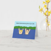 International Skinny Dip Day 8 juli Kaart (Gele Bloem)