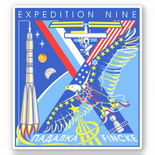 International Space Station Expedition ISS-09 Sticker (Voorkant)