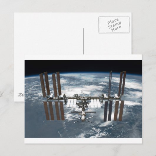 International Space Station ISS, Endeavor 2011 Briefkaart (Voorkant / Achterkant)