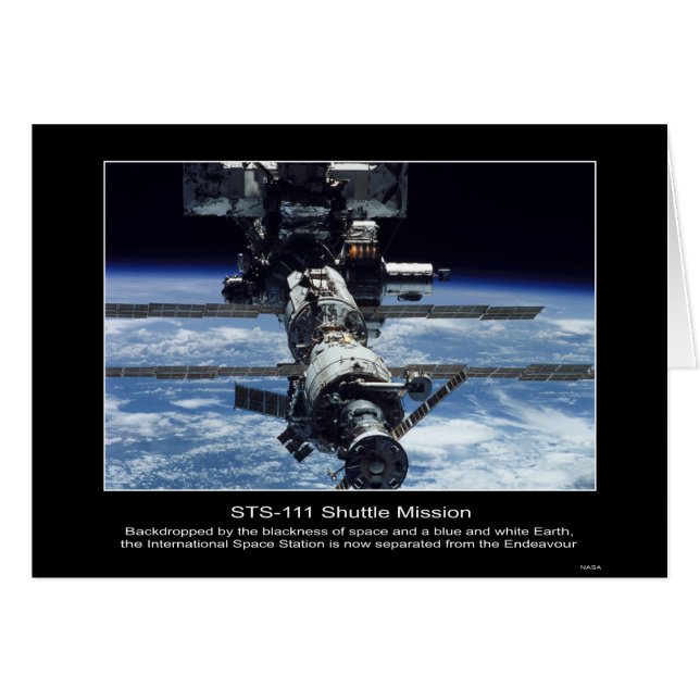 International Space Stationview van NASA STS-111 (Voorkant Horizontaal)