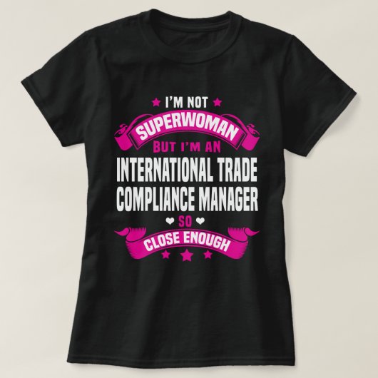 International Trade Compliance Manager T-shirt (Design voorkant)