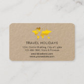 International Travel Wereldkaart Gold Glitter Visitekaartje (Achterkant)