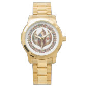 International Unity Flame with World Flags Emblem Horloge (Voorkant)