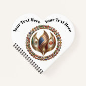 International Unity Flame with World Flags Emblem  Notitieboek (Voorkant)