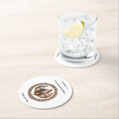 International Unity Flame with World Flags Emblem  Ronde Kartonnen Onderzetter (Insitu)