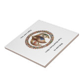 International Unity Flame with World Flags Emblem  Tegeltje (Zijkant)