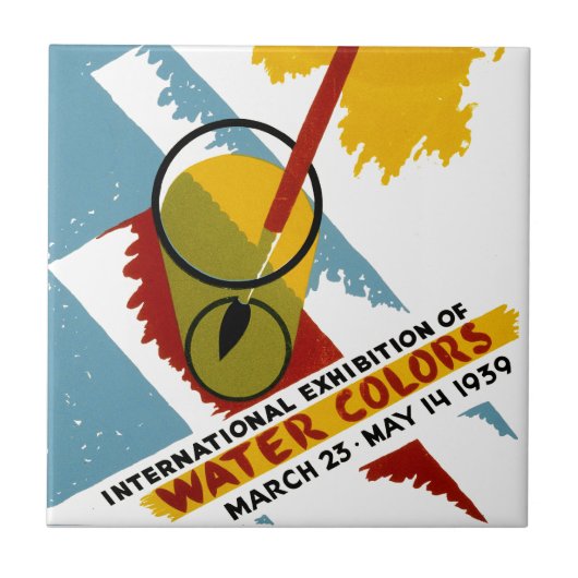 International Water Color Exhibition Tegeltje (Voorkant)