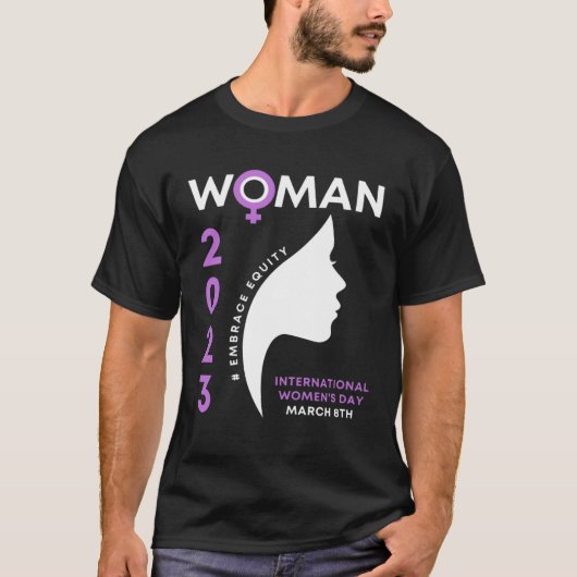 International Women s Day 2023 Embrace Equity 8 3  T-shirt (Voorkant)