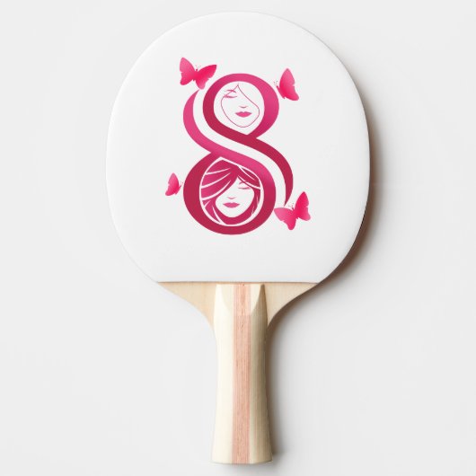 , International Women’s Day Tafeltennisbatje (Voorkant)