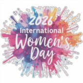 International Women's Day 2026 Car Sticker (Voorkant)