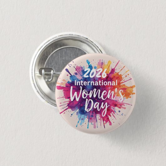 International Women's Day 2026 Ronde Button 3,2 Cm (Voorkant /achterkant)