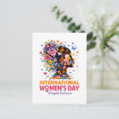 International Women's Day Aankondigingskaart (Staand voorkant)