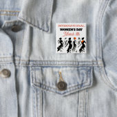 International Women's Day | Celebrating Women Vierkante Button 5,1 Cm (In situ)
