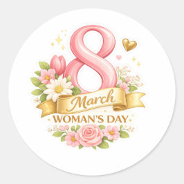 International Women's Day celebration Ronde Sticker