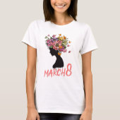 International Women's Day clip art, 8 maart T-shirt (Voorkant)