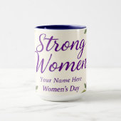 International Women's Day Elegant Script Mok (Midden)