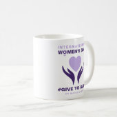 International Women's Day Give To Gain 2026 Koffiemok (Voorkant rechts)