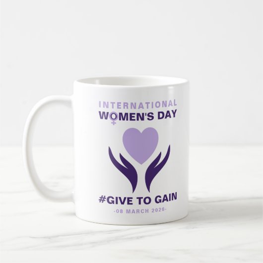 International Women's Day Give To Gain 2026 Koffiemok (Links)