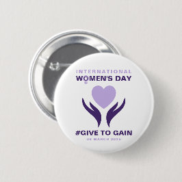 International Women's Day Give To Gain 2026 Ronde Button 5,7 Cm
