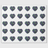 International Women's Day Heart Wrapping Paper Cadeaupapier (Vlak)
